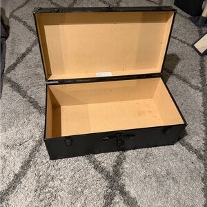 Black Vintage-Style Storage Trunk